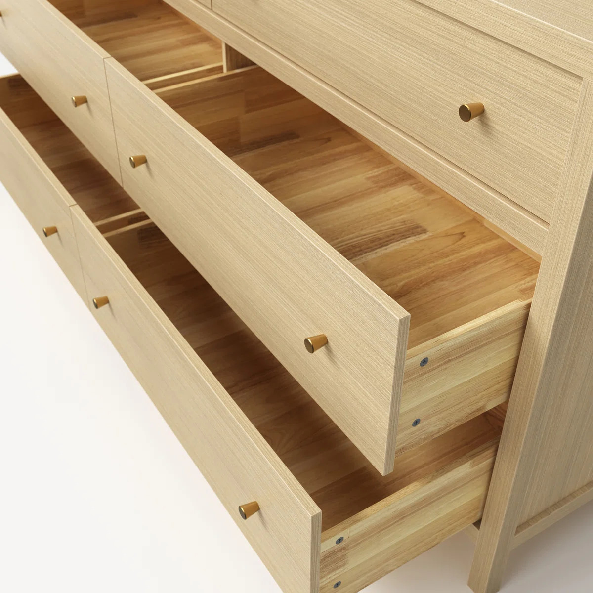 63'' W 100% Solid Wood 6-Drawer Double Dresser | Wayfair North America