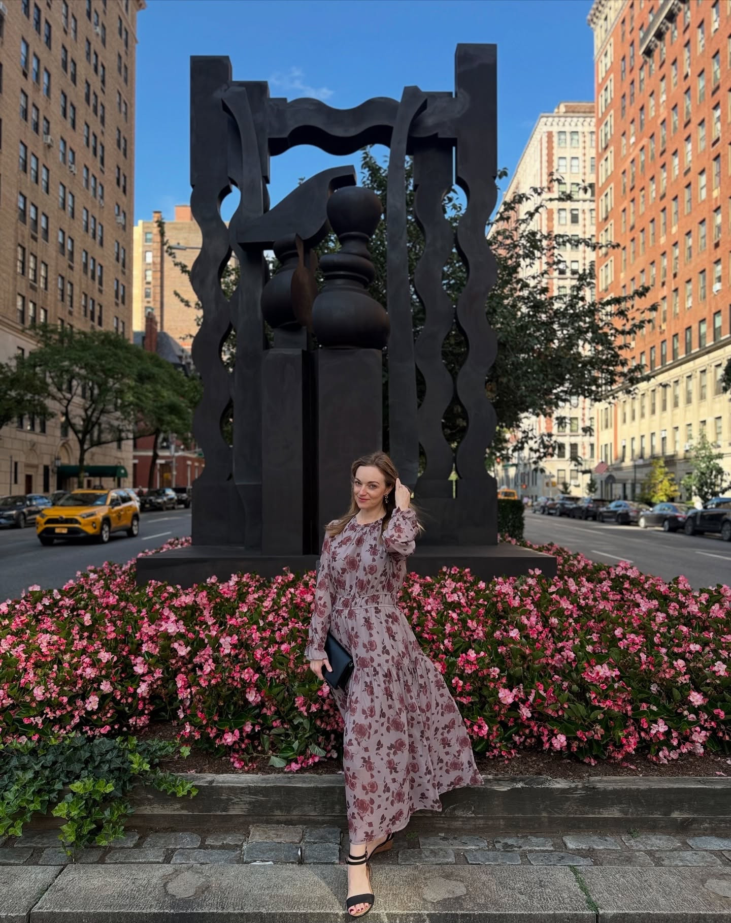 Fall dress. @gracekarin_brand #gracekarin Women's Long Sleeve Maxi Dress Fall. Chiffon Flowy Wedding Guest Dresses. Floral Tiered Dress with Pockets. 