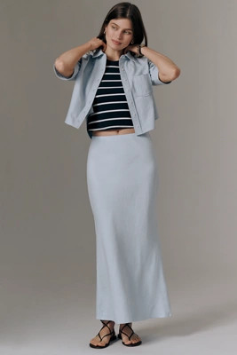 The Tilda Maxi Slip Skirt: Linen Edition | Anthropologie (US)