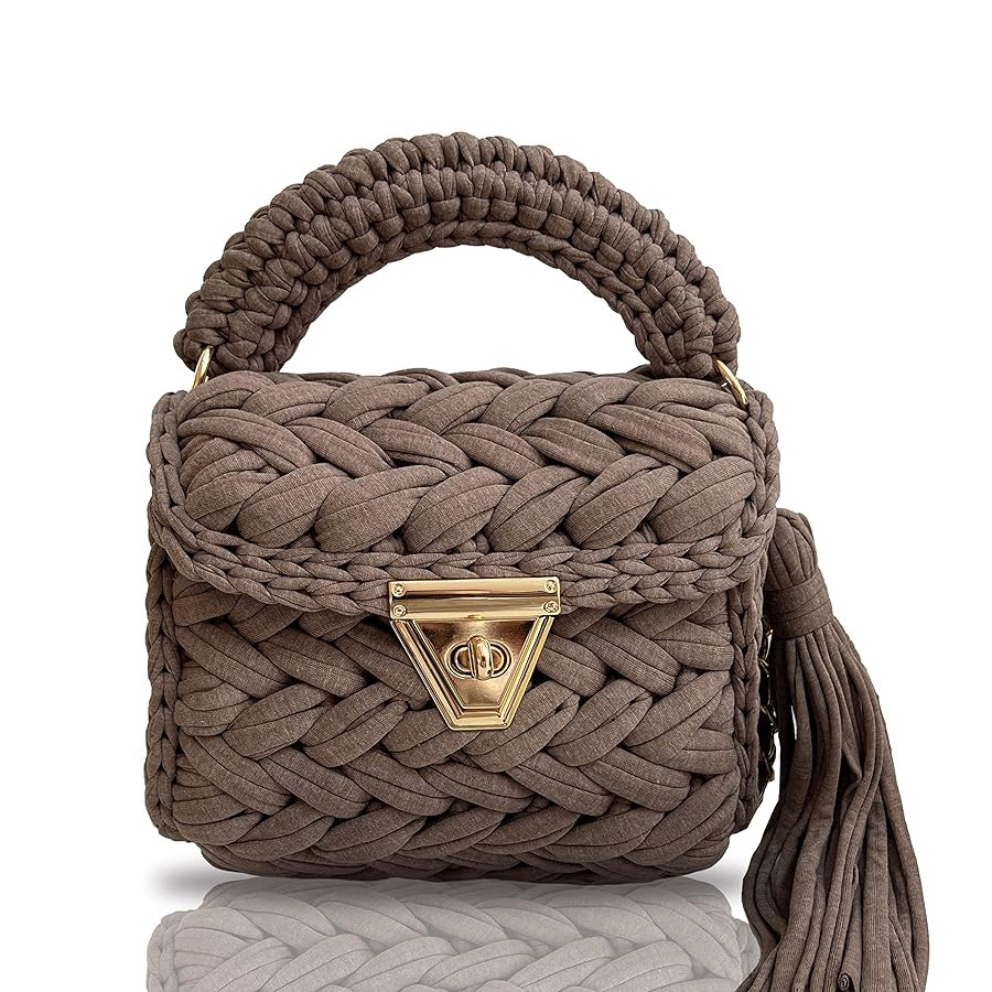 CHQEL Evening Clutch Bag for Women, Handmade Crochet Wedding Party Purse, Small Flap Formal Cross... | Amazon (US)