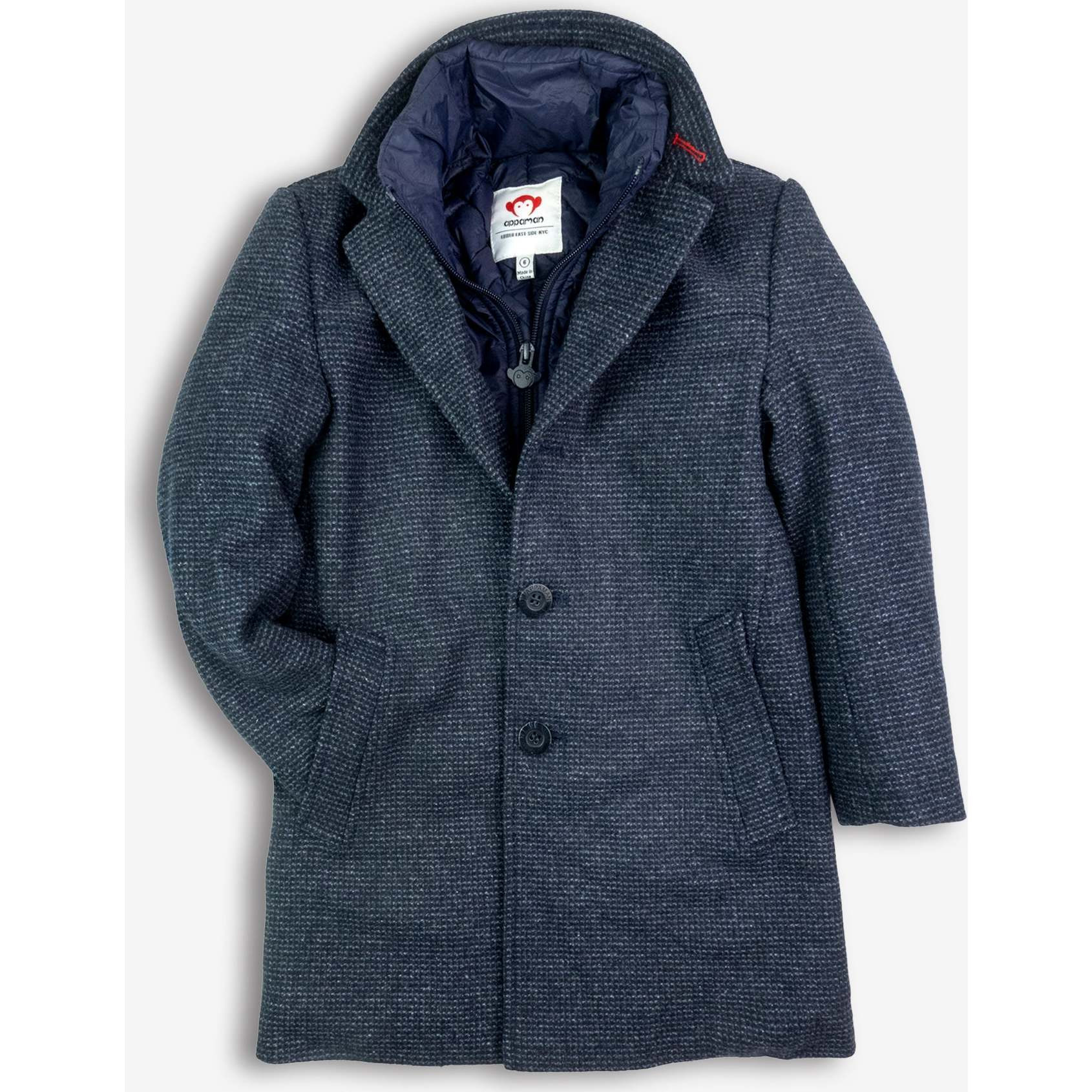 City Overcoat, Checkered Ink | Maisonette