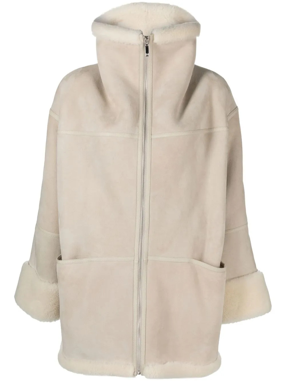 TOTEME Shearling Jacket - Farfetch | Farfetch Global