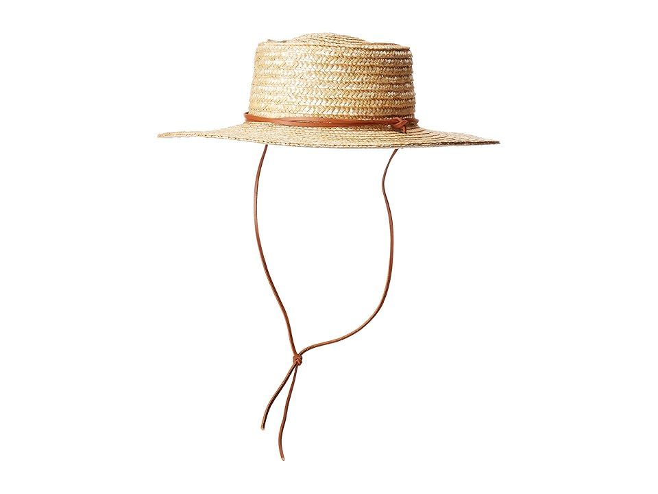 San Diego Hat Company WSH1201 - Wheat Straw Hat with Leather Chin Cord (Natural) Caps | Zappos