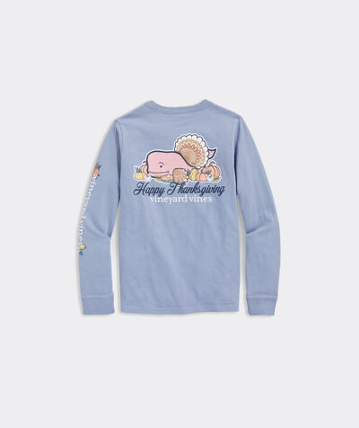 Kids' Thanksgiving Whale Long-Sleeve Pocket Tee | vineyard vines