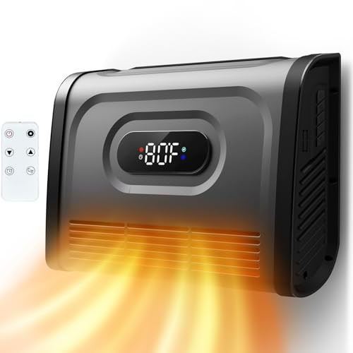 Air Choice Floor & Wall Heater, 1500W Space Heater with Adjustable Thermostat, Quiet, Quich Heat Bathroom Electric Heater with Remote, 12 Timer, 4 Modes, Portable Heater for Indoor Use, Home, Bedroom | Amazon (US)