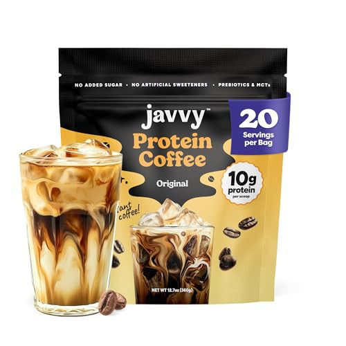 Original Protein Iced Coffee - Premium Whey Protein & Instant Iced Coffees - 100% Natural Cold Brew - Zero Artificial Flavors & Sweeteners, 80 mg Caffeine Per Serving, No Added Sugar, 20 Servings | Amazon (US)