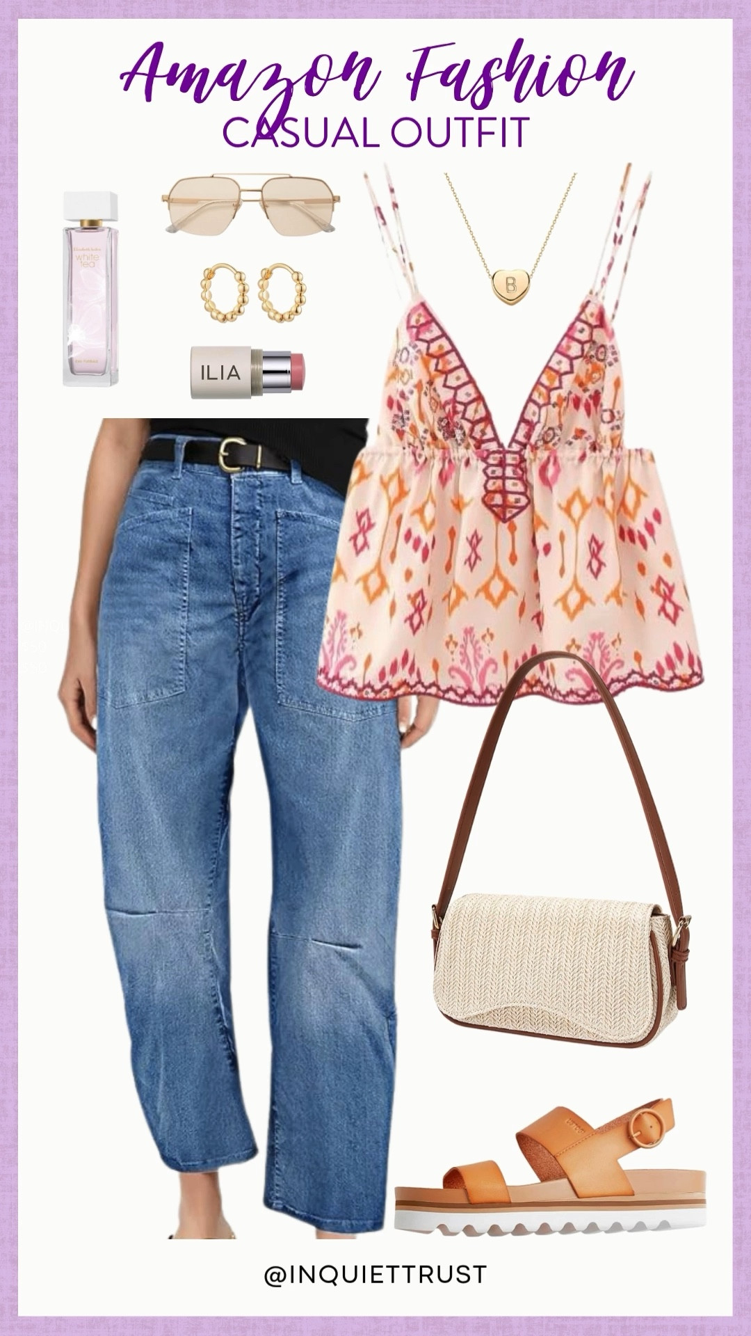 I'm absolutely loving these light-wash, relaxed-fit barrel jeans for a casual outfit this summer! And that embroidered top is just the sweetest touch, adding a little something extra. Throw on some easy platform sandals and a cute little bag, and you've got a put-together outfit that still feels super relaxed.
#boholook #resortwear #amazonfashion #picnicvibes

#LTKU #LTKSeasonal #LTKStyleTip