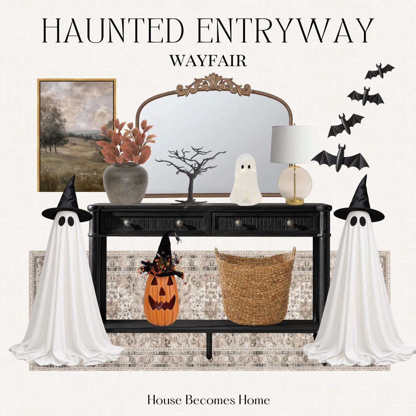 Wayfair - Haunted Heirloom Entryway! 👻

haunted heirloom entryway, haunted heirloom decor, halloween entryway, halloween home decor, vintage halloween decor, antique inspired halloween, gothic home decor, moody halloween decor, spooky elegant decor, sophisticated halloween decor, dark academia decor, old world decor, european antique style, vintage entryway decor, antique entryway, collected home decor, heirloom style decor, traditional halloween decor, victorian halloween decor, gothic entryway, moody entryway, fall entryway decor, autumn entryway, seasonal entryway decor, halloween console table, entryway table decor, console table styling, halloween mirror decor, antique mirror, vintage frames, ornate frames, taper candles, black taper candles, brass candlesticks, aged brass decor, candelabra, vintage candle holders, dark florals, dried florals, burgundy stems, black stems, faux branches, urn vase, stone vase, antique vase, skull decor, raven decor, crow decor, bat decor, spider web decor, vintage books, old books decor, portrait art, vintage portrait, gothic wall art, moody artwork, velvet ribbon, black ribbon, lace decor, brass accents, dark wood furniture, marble console table, carved wood console, vintage rug, Persian rug, dark floral rug, lanterns, apothecary decor, potion bottles, cloches, decorative boxes, moody fall decor, haunted house aesthetic, haunted mansion style, timeless halloween decor, elevated halloween decor, designer halloween decor, halloween decorating ideas, spooky season decor

#LTKHome #LTKSeasonal #LTKdayinmylife