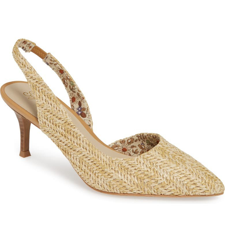 Ornament Raffia Slingback Pump | Nordstrom