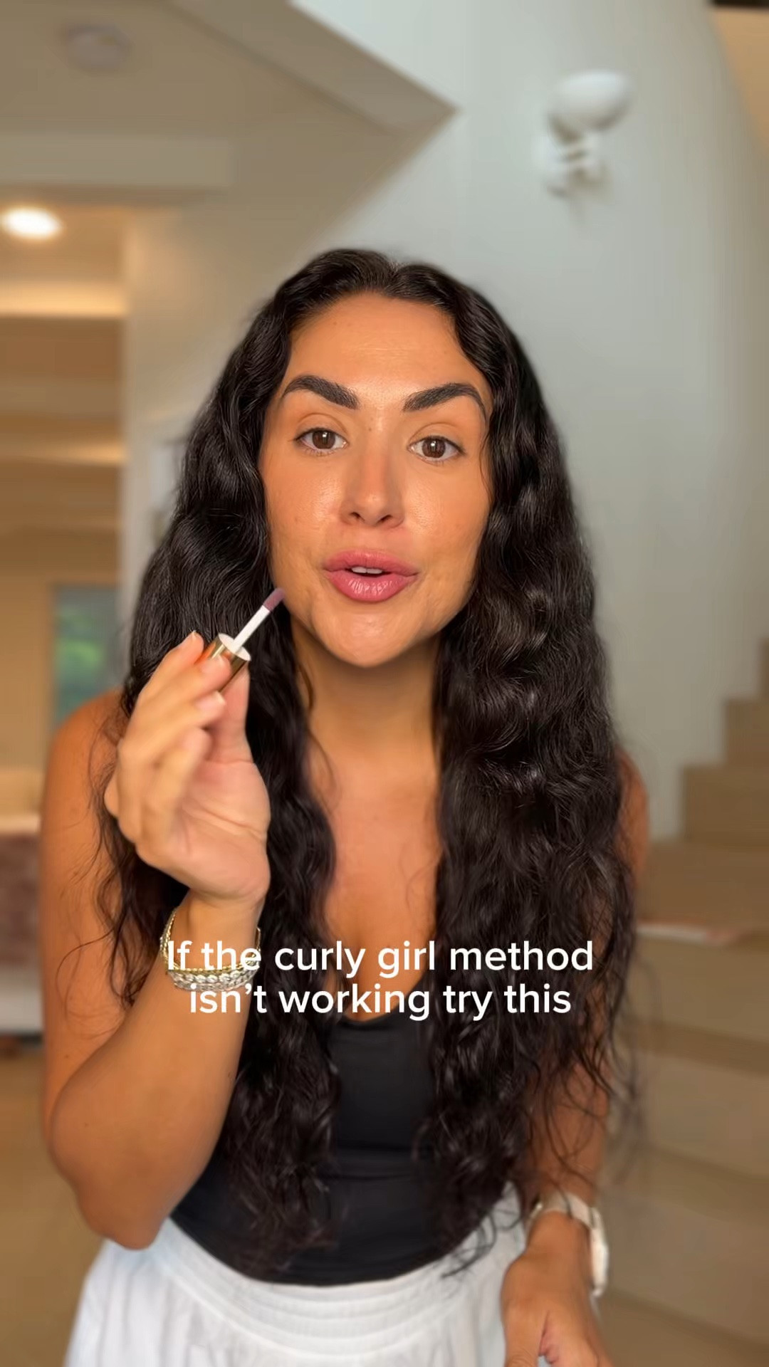 I wash w the garnier shampoo and conditioner then let air dry. Re wet in morning and palm through the curl cream then scrunch it and let air dry. Can add a little oil or hair perfume once it’s dry to finish it off!