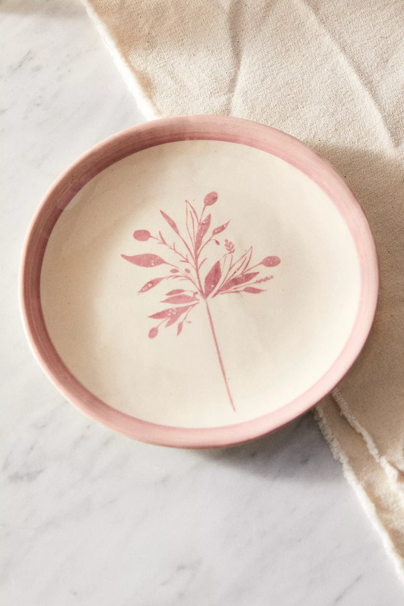 Floral Dessert Plate, Greens | Anthropologie (US)