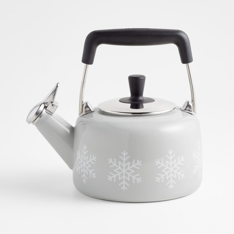 Chantal Wren Snowflake Holiday Tea Kettle + Reviews | Crate and Barrel | Crate & Barrel