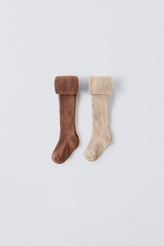 TWO-PACK BOX OF RIBBED TIGHTS | Zara US