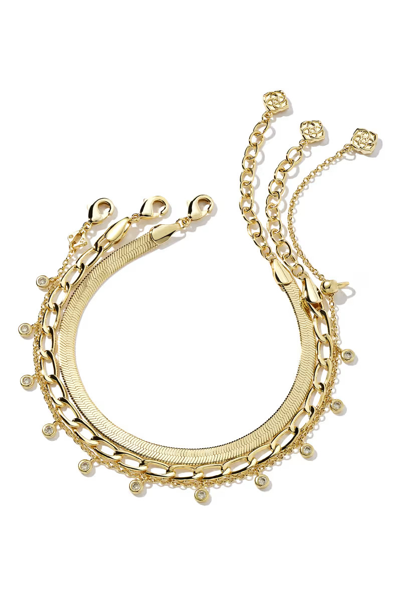 Kassie Set of 3 Chain Bracelet in Gold | Kendra Scott