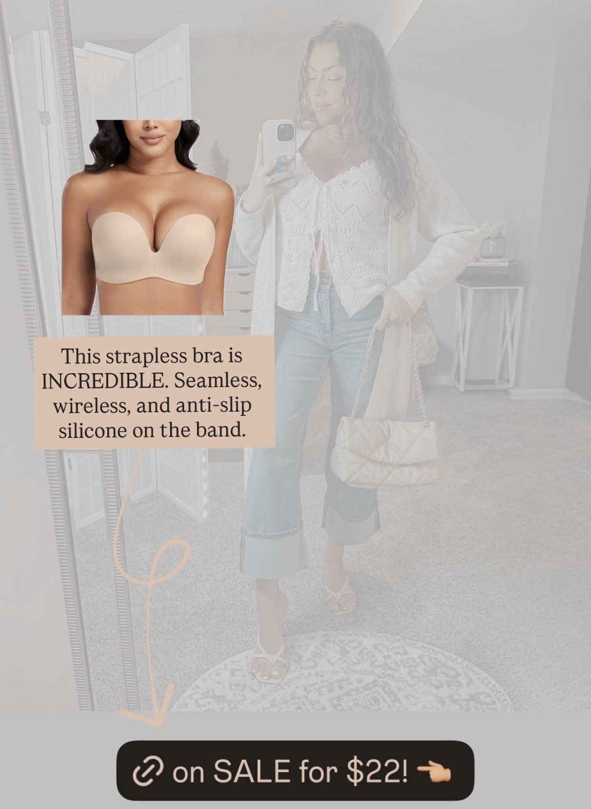 I needed a new strapless bra & this one is AMAZING! No hard metal wire & an anti-slip silicone band keeps this bra in place perfectly. On SALE for $22! All sizes available 👈🏼


#LTKWorkwear #LTKSwim #LTKWedding #LTKHome #LTKBaby #LTKMens #LTKSaleAlert #LTKU #LTKBeauty #LTKBump #LTKOver40 #LTKTravel #LTKSeasonal #LTKKids #LTKMidsize #LTKActive #LTKPetite #LTKFestival #LTKdayinmylife #LTKgrwm #LTKootd #LTKfitnessgoals #LTKmomlife #LTKmorningroutine #LTKselfcare #LTKstorytime #LTKfoodie #LTKvlog #LTKTall 