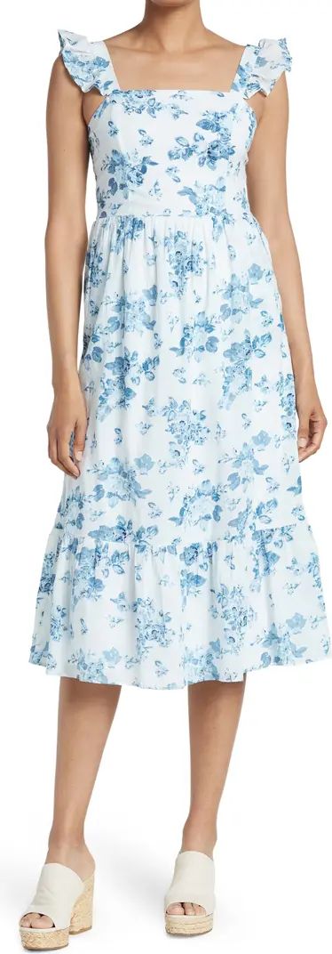 Flutter Sleeve Midi Dress | Nordstrom Rack