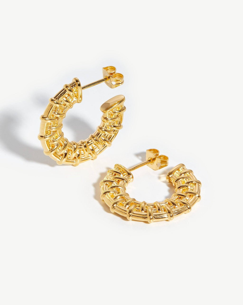 Medium Flat Raffia Hoop Earrings | Missoma