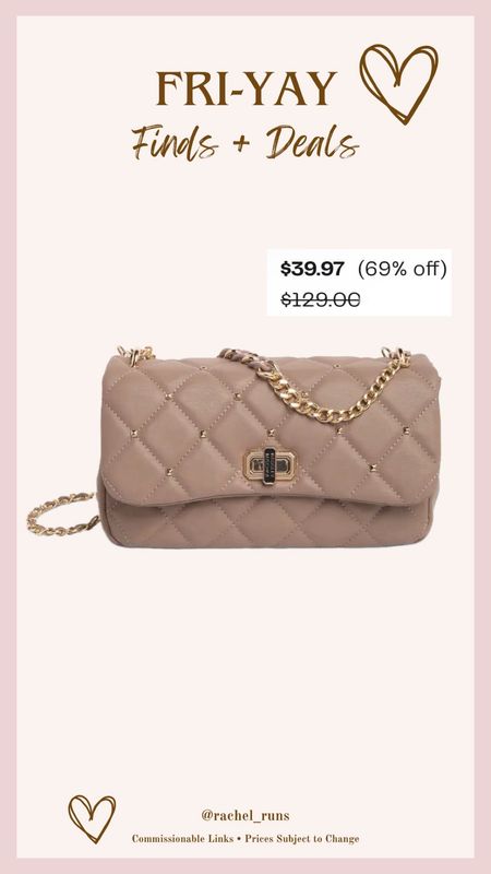 “Gleaming studs shine along the diamond-quilted stitching of a compact bag featuring a pair of chain straps for convenient carrying.”

Cross body bag
Designer bag
Designer handbag
Quilted bag 
Badgley Mischka 
Affordable purse
Crossbody purse
Affordable designer purse 


#LTKGiftGuide #LTKSeasonal #LTKU #LTKover40 #LTKsalealert #LTKstyletip #LTKMostLoved #LTKitbag #LTKfindsunder50