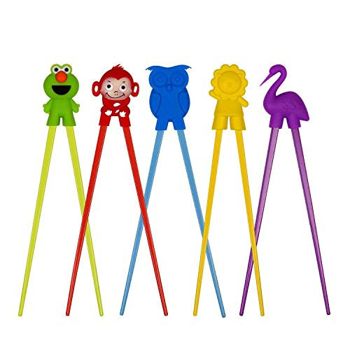 Training chopsticks for kids adults and beginners - 5 Pairs chopstick set with attachable learning chopstick helper - right or left handed | Amazon (US)