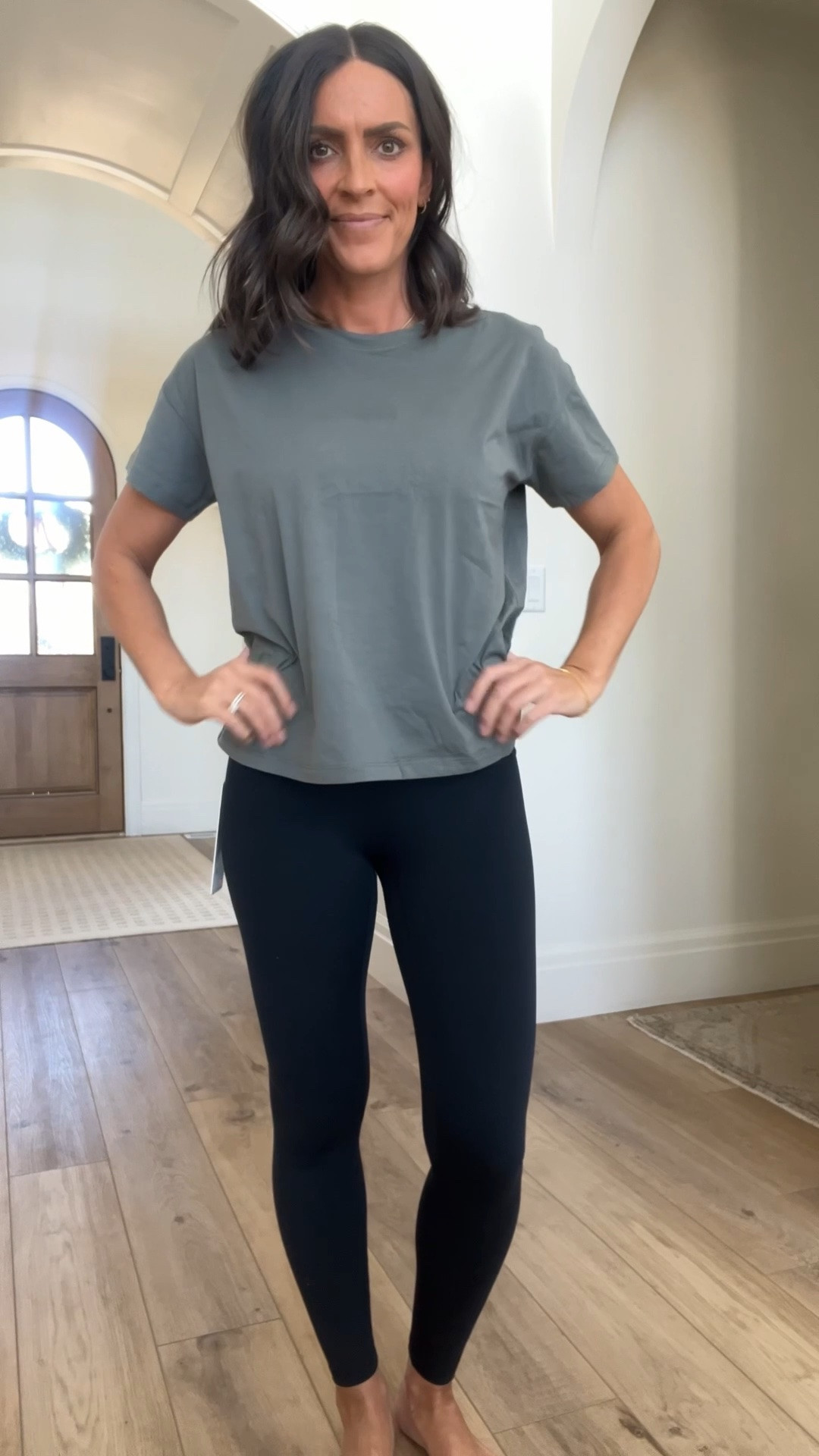 This crop tee is soft, perfect length and price is 👌. You could layer it over a tank or sports bra, wear it Pilates or yoga. Wear it to the gym weightlifting or just throw it on to do som house chores. You’ll be comfy doing anything in it.

#LTKootd #LTKActive #LTKgrwm