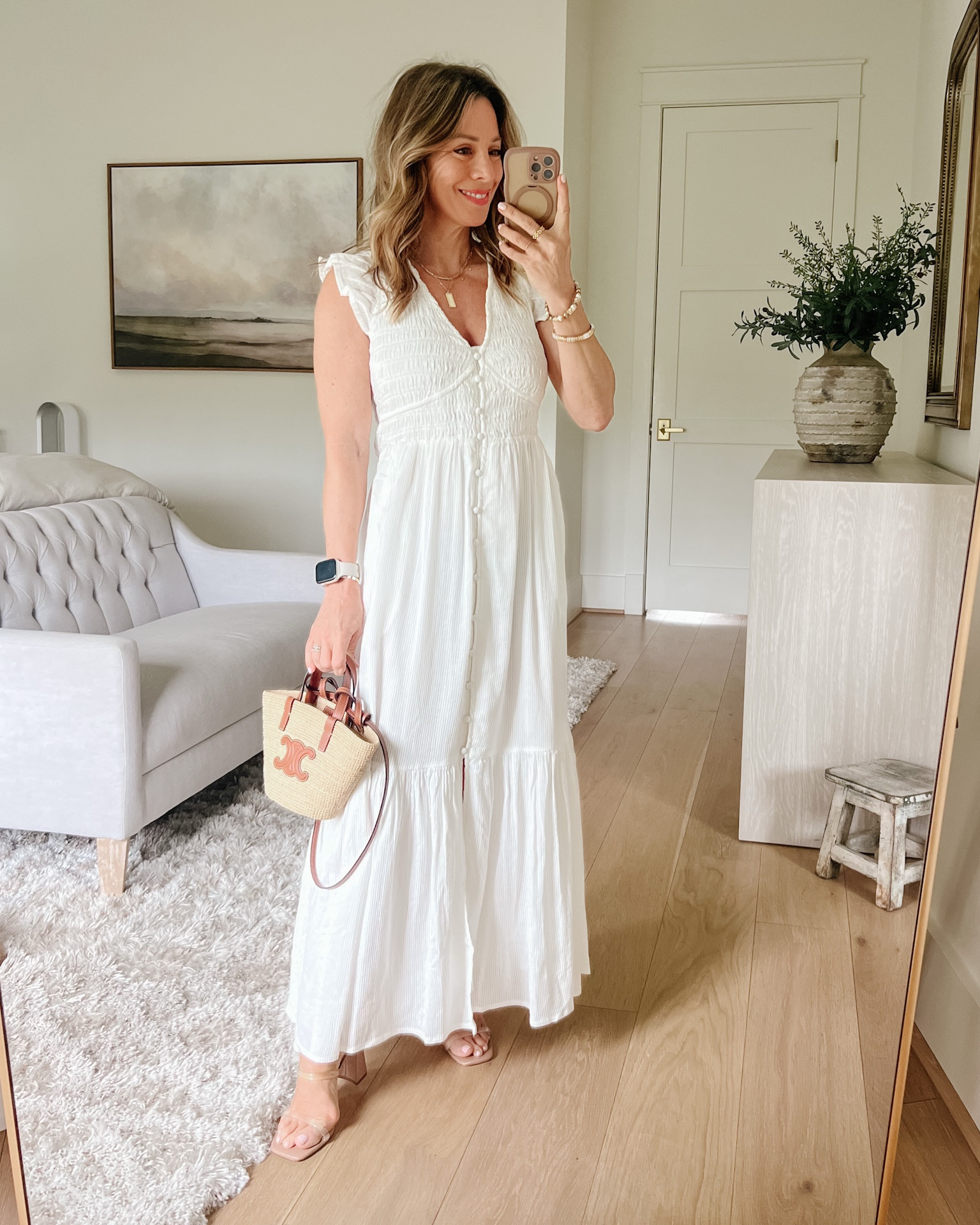 Quince maxi sundress in a fresh white 

Dress Fit: I’m wearing an XS

#LTKmomlife #LTKPetite #LTKgrwm