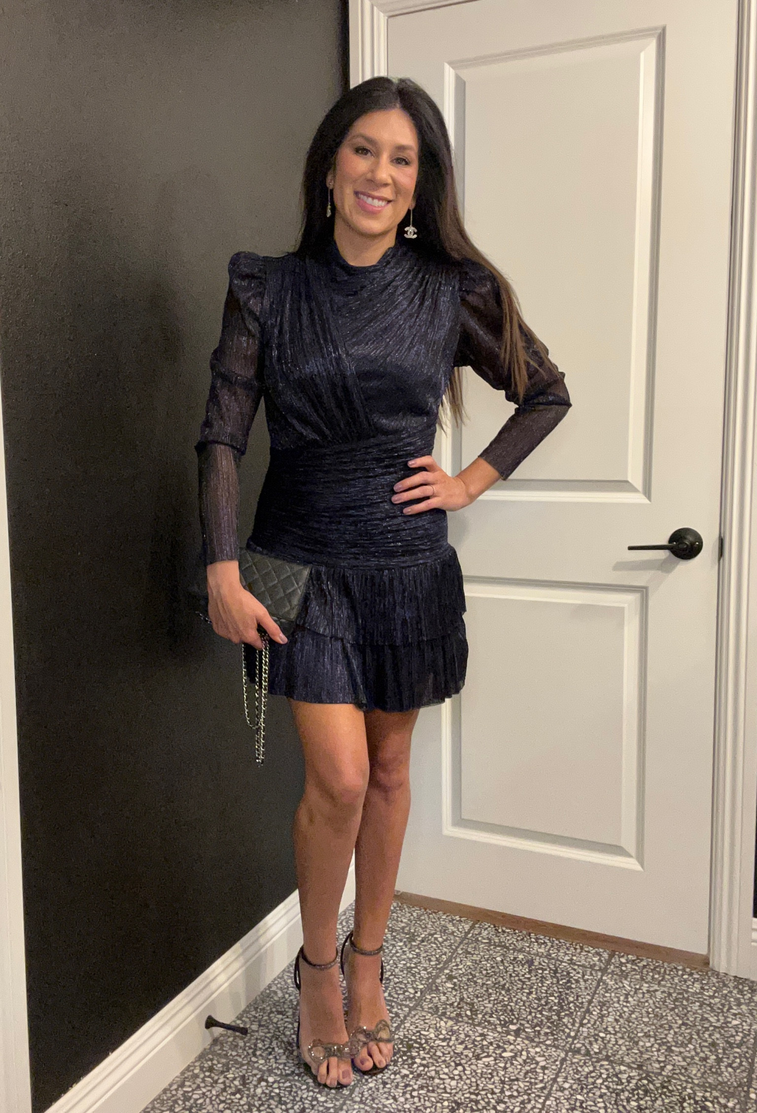 Date night outfit. Would even be perfect for a wedding guest dress. Loved the coverage and color! 

#LTKstyletip #LTKwedding #LTKparties