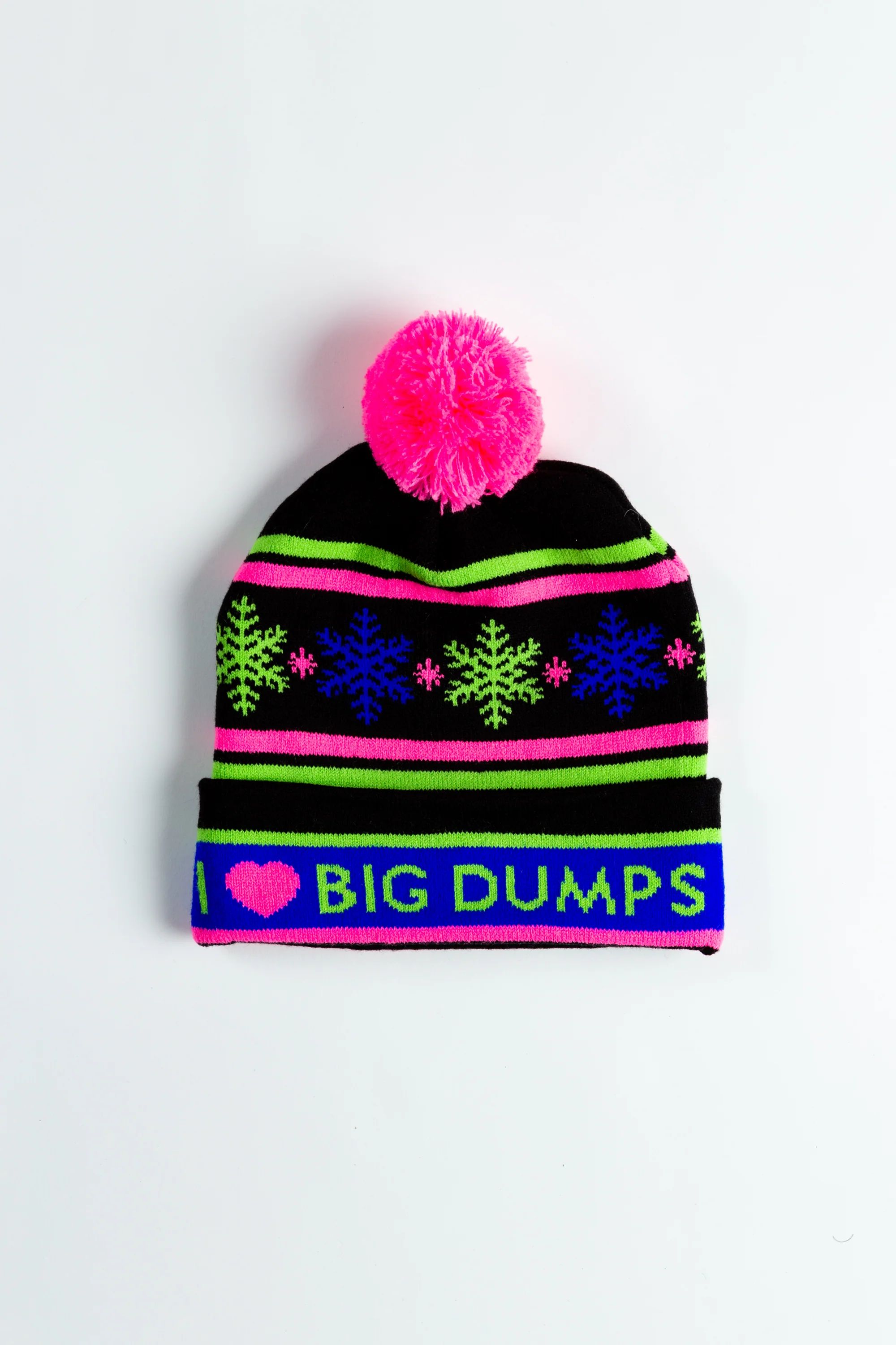 The I Also Love Big Dumps | Black Retro Ski Beanie | Shinesty