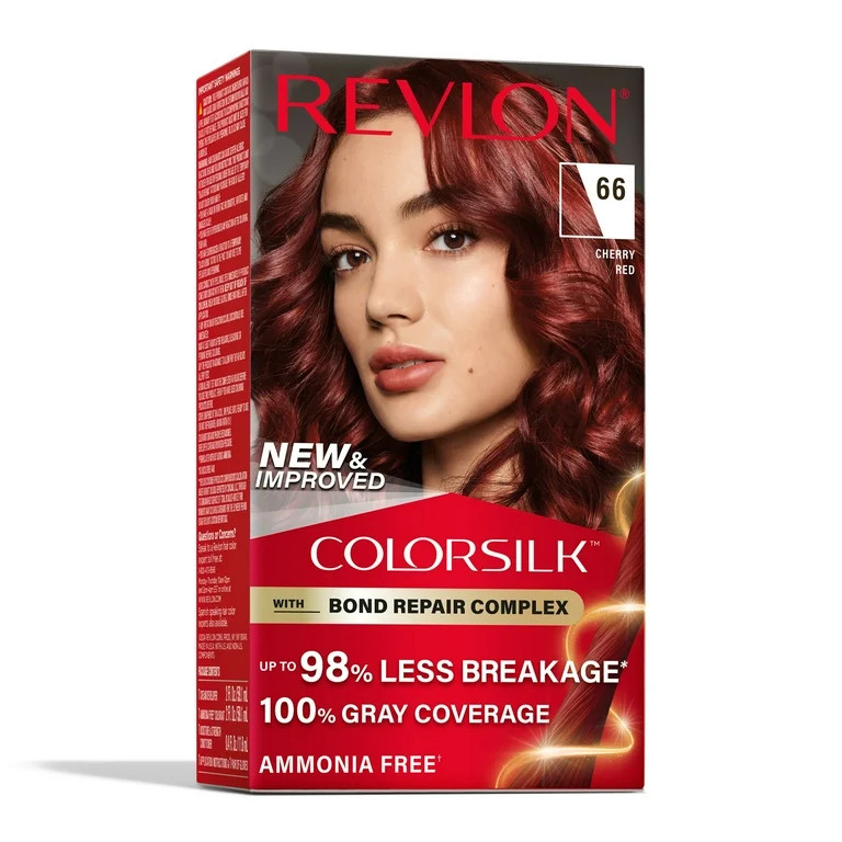 Revlon ColorSilk Permanent Hair Color, Bond Repair Complex, 66 Cherry Red, 1 pack - Walmart.com | Walmart (US)