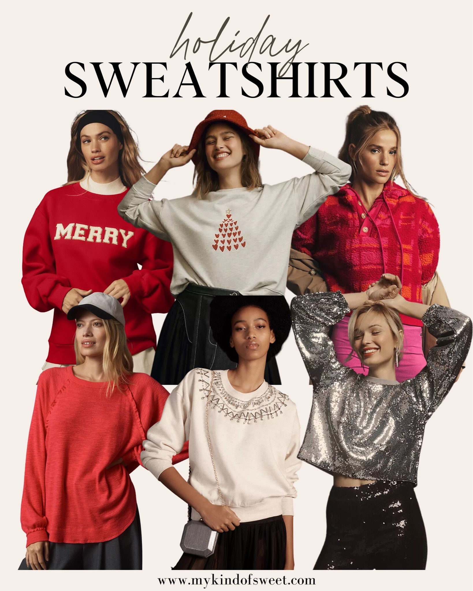 Holiday sweatshirts from Anthropologie. 

#LTKHoliday #LTKstyletip #LTKSeasonal