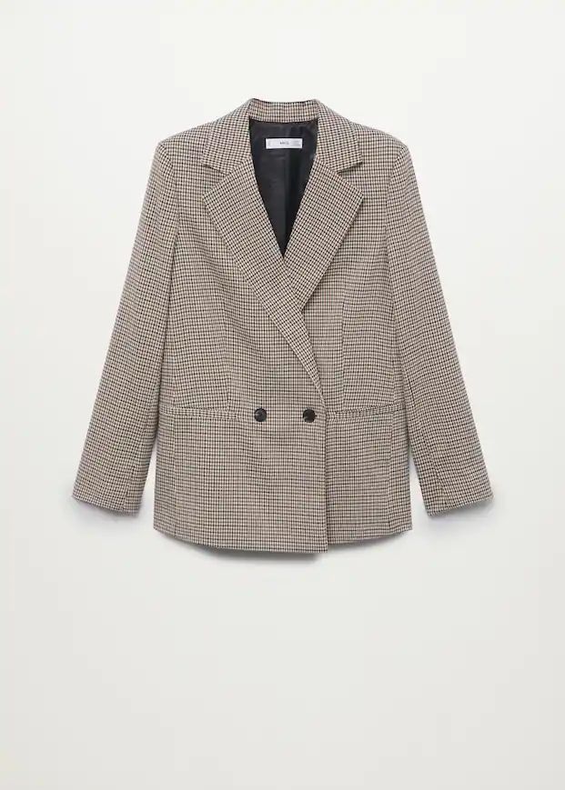 Wrap check blazer | MANGO (US)