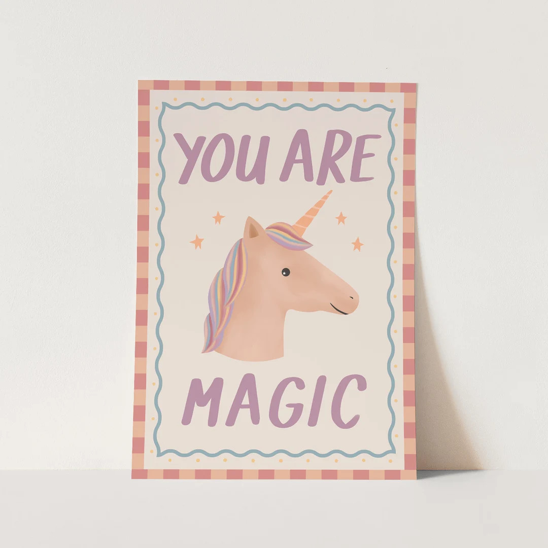 You Are Magic Print, Children's Unicorn Decor, Nursery Decor, Perfect Birthday Gift for Her or Wa... | Etsy (US)