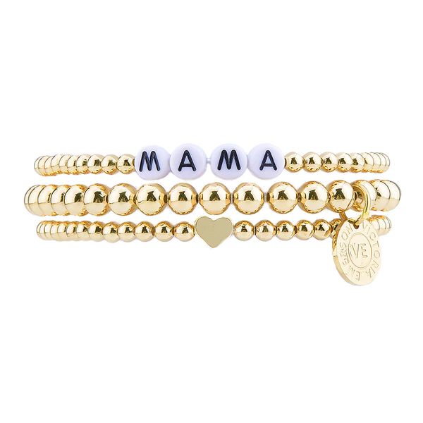 Gold Mama Stacking Bracelet Set | Victoria Emerson