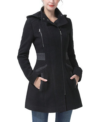 kimi + kai Women's Miller Wool Blend Hooded Walker Coat - Macy's | Macy's