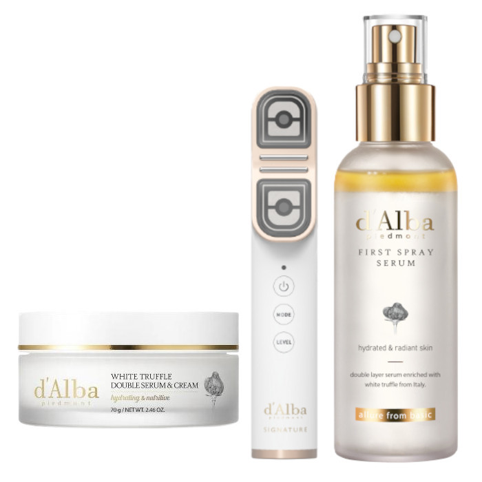 d'Alba - Signature Set Soft Bundle -Signature Allthera Double Shot (1ea) + White Truffle Double Serum & Cream (1ea) +White... | Stylevana