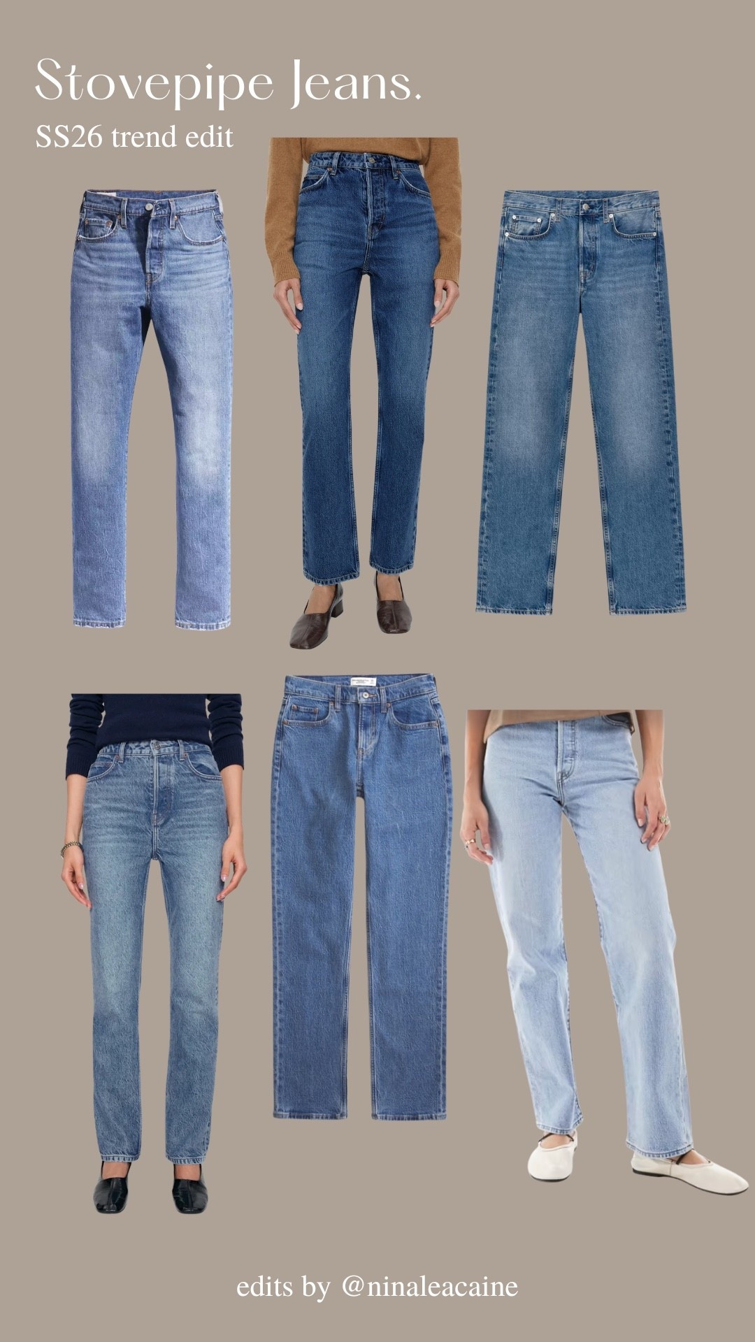 Stovepipe jeans edit #stovepipejeans #2026trends 