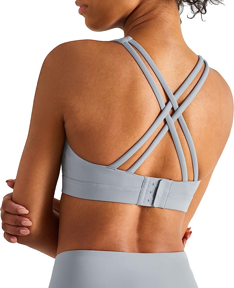 altiland Strappy Sports Bras for Women High Impact Supportive Yoga Fitness Running Workout Crop T... | Amazon (US)