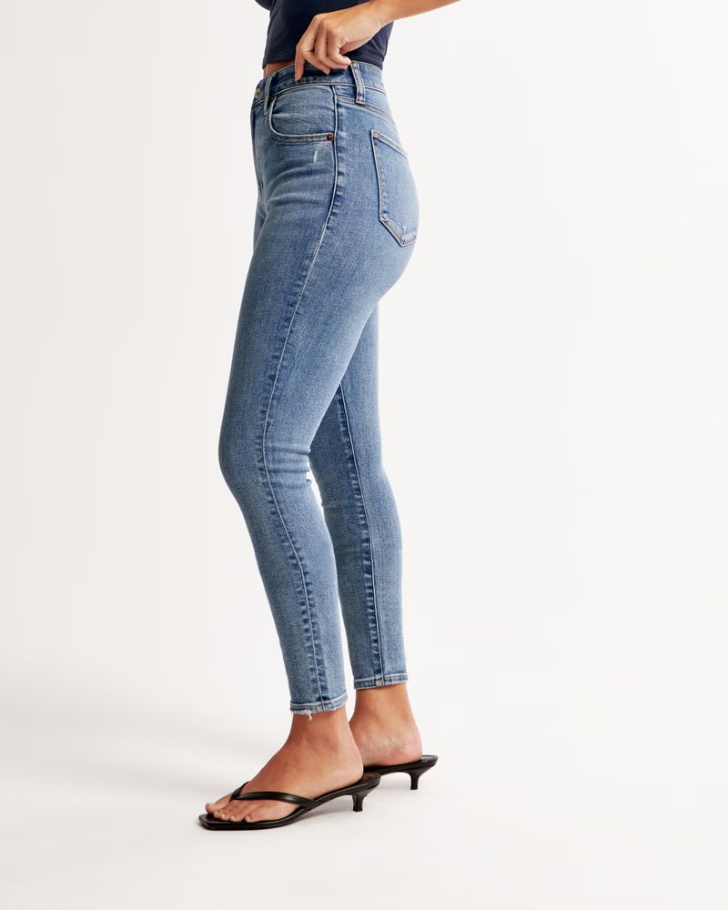 Curve Love High Rise Super Skinny Ankle Jean | Abercrombie & Fitch (US)