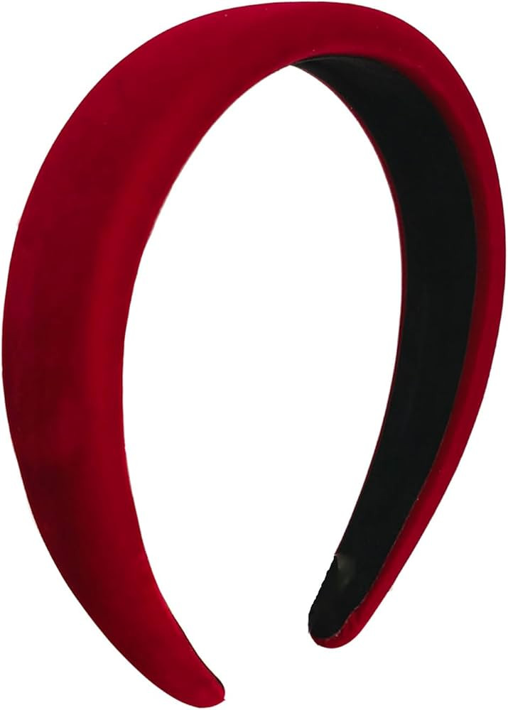Red Velvet Padded Headbands for Women Fashion Non slip Comfortable Head Bands for Women (Red, one... | Amazon (US)