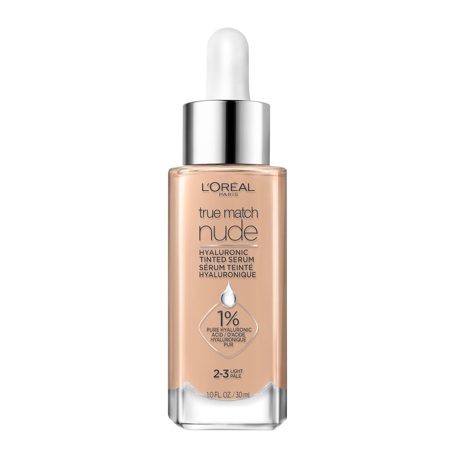 L'Oreal Paris True Match Nude Hyaluronic Tinted Serum Foundation with 1% Hyaluronic acid, Light 2... | Amazon (US)