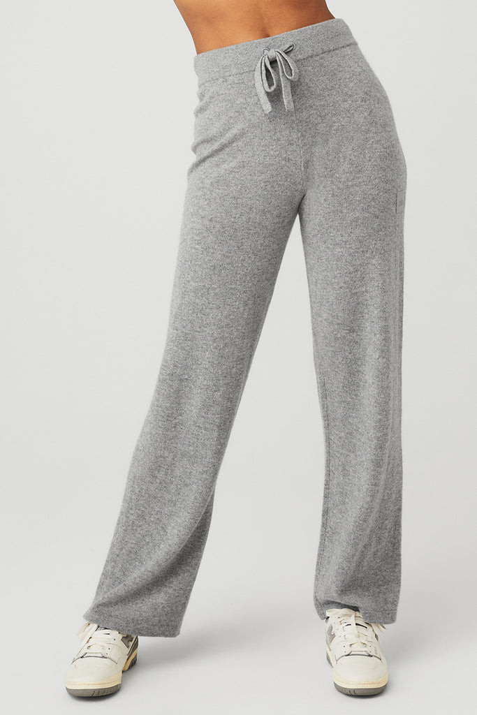 Cashmere High-Waist Jet Set Wide Leg Pant | Alo Yoga (US)