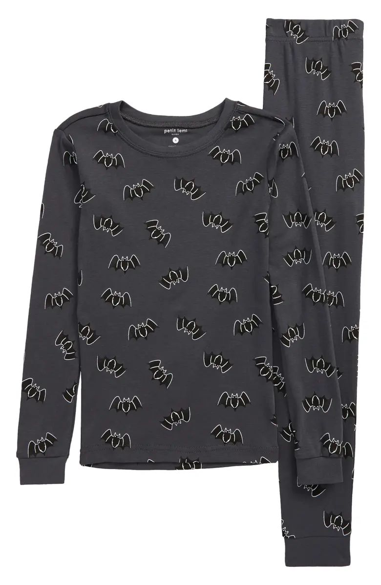 Kids' Bats Fitted Two-Piece Cotton Pajamas | Nordstrom