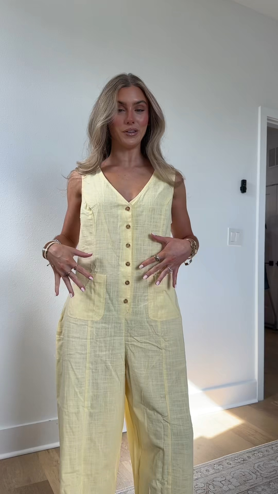 Amazon size XS Yeokou Women Button Down Jumpsuits Cotton Linen Sleeveless Casual Wide Legs Rompers Loose Overall with Pockets

#LTKootd #LTKSaleAlert #LTKSeasonal