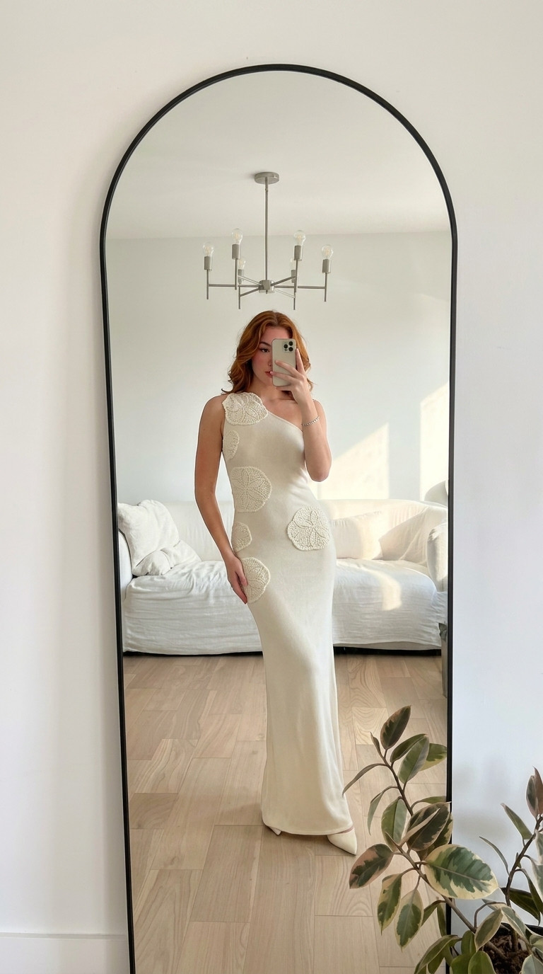 This is for the effortlessly cool bride 🌿
Minimal, textured, and SO chic without trying.

Perfect for:
• engagement shoot
• beach bachelorette
• modern wedding events

Featuring: one shoulder maxi dress, textured bridal look, cool girl bride aesthetic

#coolgirlstyle #modernbride #bridaloutfit #meshki #minimalstyle 

 #LTKWedding