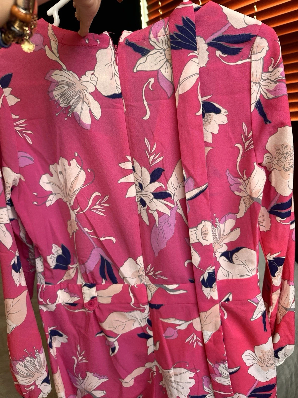 Carolina Belle Pink Floral Romper Size 2 Long Sleeve Belted  | eBay | eBay US