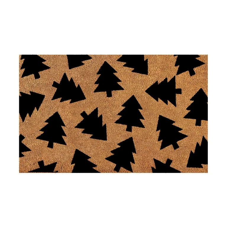 Ran Christmas Floral Welcome Cane Christmas Tree Light String Deer Door Mat Floor Mat | Walmart (US)