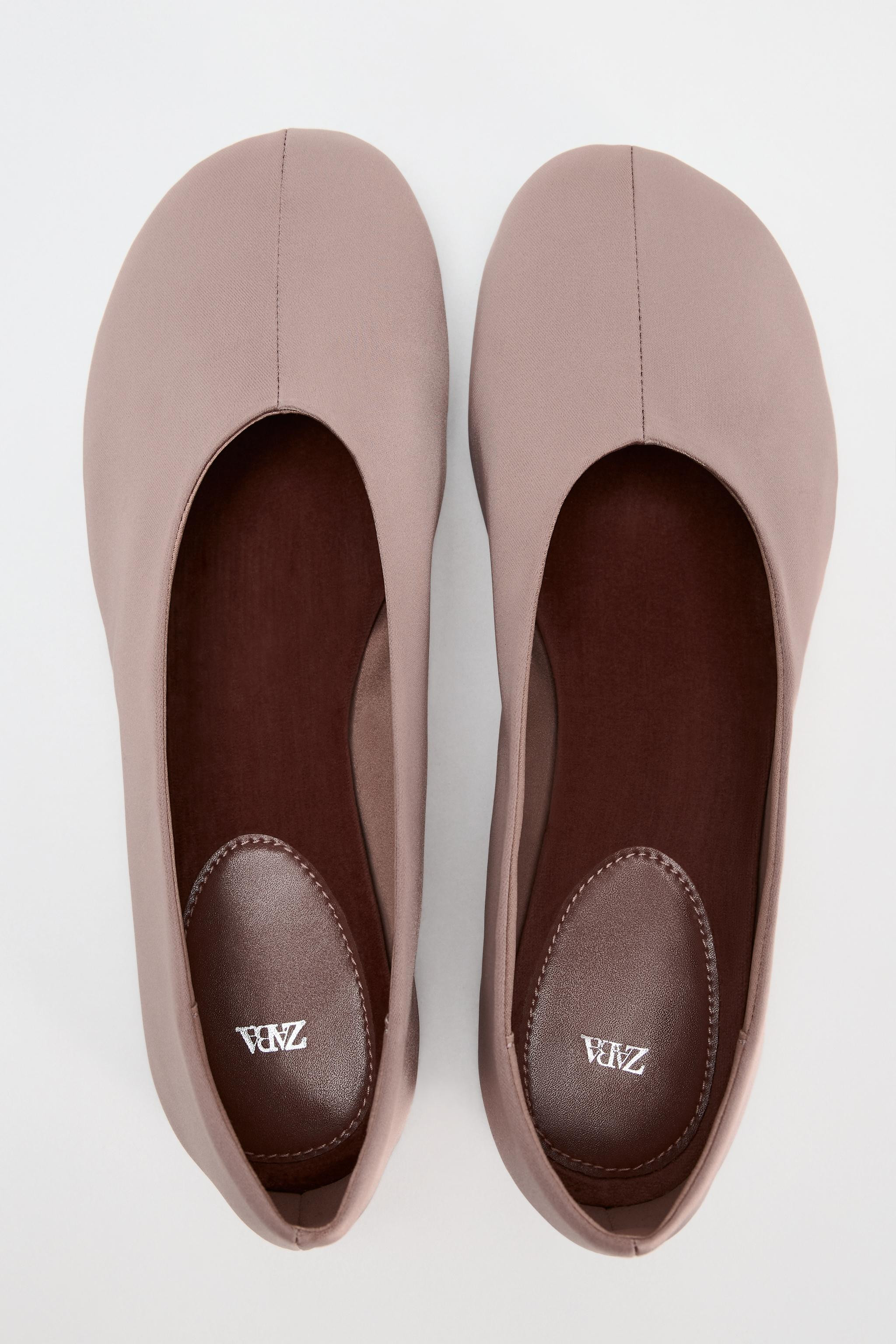 SATIN BALLET FLATS | Zara US