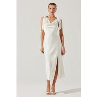 ASTR the Label | Allexina Satin Midi Dress in Ivory | Size S | ASTR The Label (US)