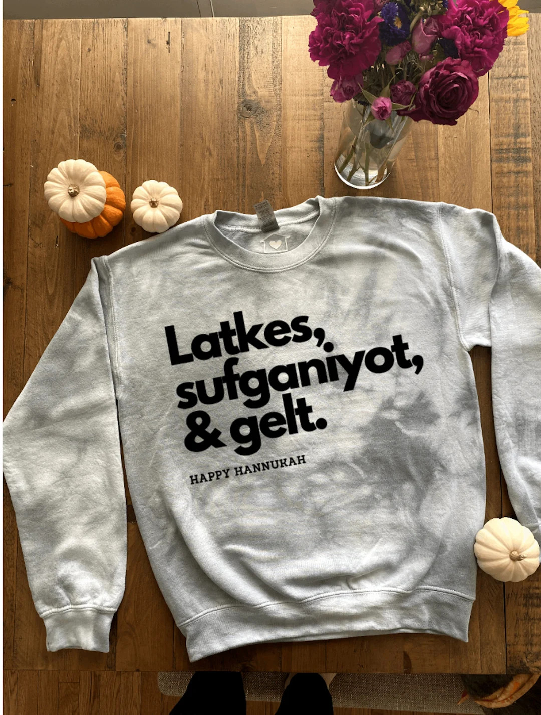 Hannukah Channukah Latkes, Sufganiyot, Gelt Tie Dye Sweatshirt Women's Hannukah Gift, Channukah S... | Etsy (US)