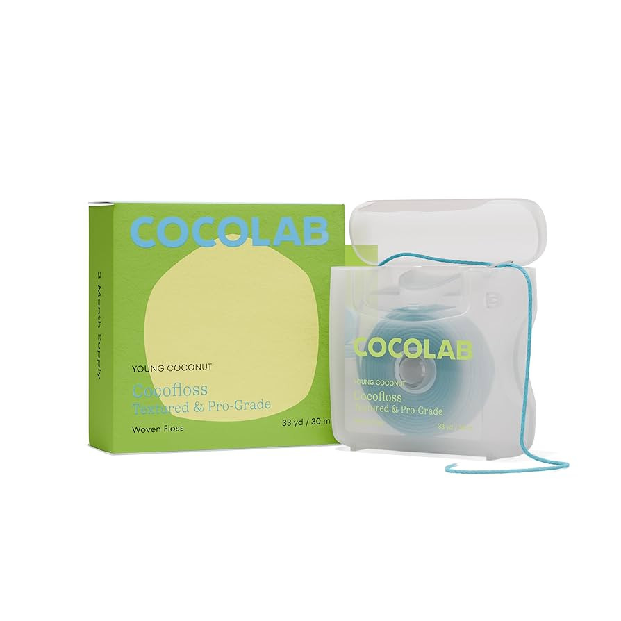 Cocolab Woven Dental Floss, Dentist-Designed Oral Care, Coconut Scent, Waxed, Expanding, Vegan, K... | Amazon (US)