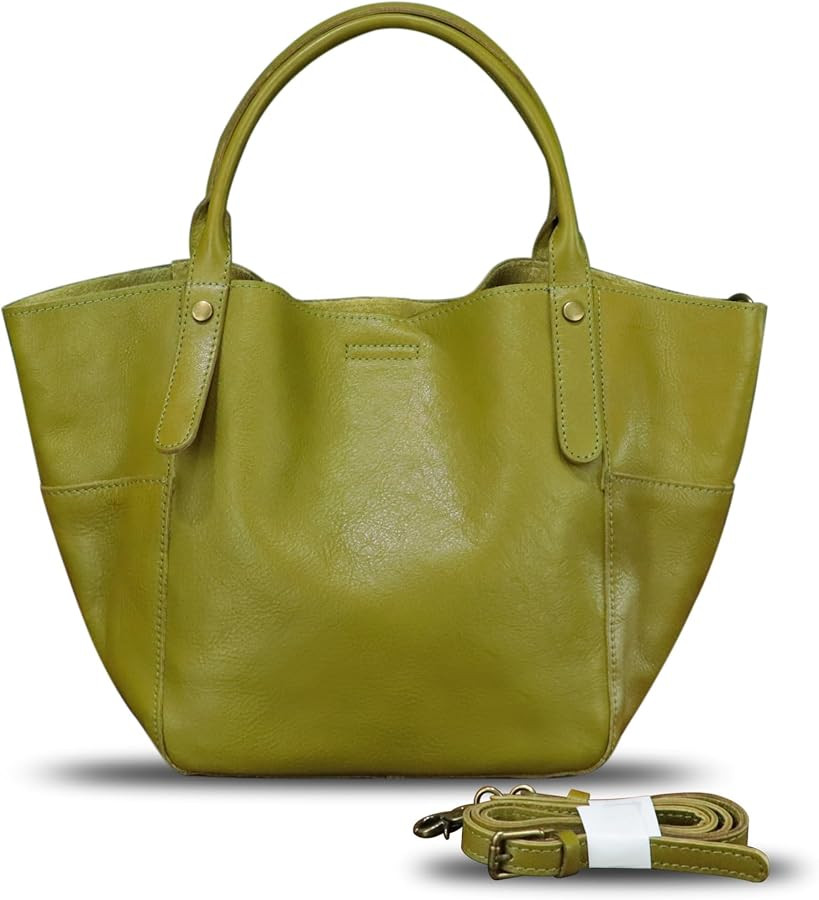 Genuine Leather Bag for Women Purses Handbag Vintage Desinger Leather Shoulder Crossbody Bag | Amazon (US)